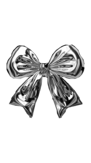 Chrome Ribbon Brooch
