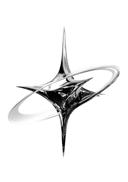 Premium Y2K Chrome Orbit Star