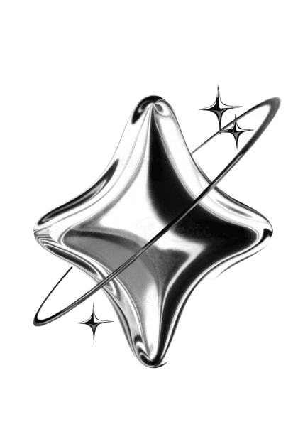 Chrome Star Sticker